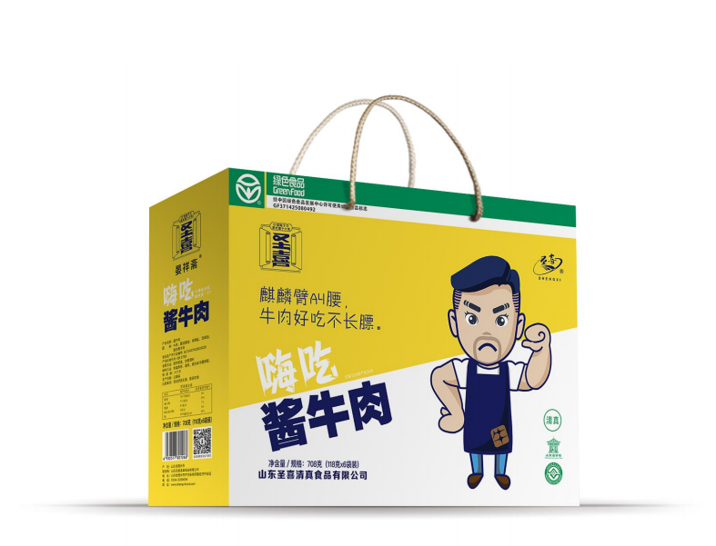圣喜酱牛肉，圣喜清真食品休闲系列礼盒装